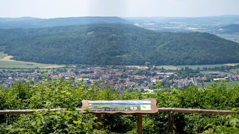 Ausblick auf ein hessisches Dorf von oben.