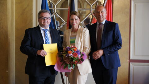 Justizminister Prof. Dr. Roman Poseck und Michael Knab